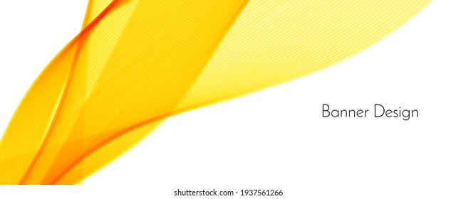 Abstrakter, dynamischer, stylischer, roter und gelber Farbmuster-Wellenbanner-Hintergrund, Vektorgrafik