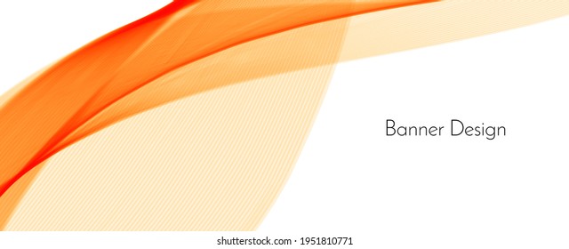 Abstract modern dynamic stylish red and yellow decorative pattern wave banner background vector