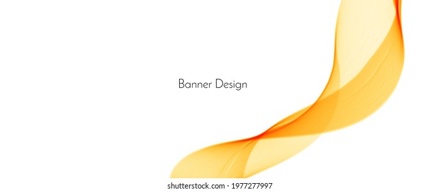 Abstract modern dynamic stylish red and yellow decorative pattern wave banner background vector