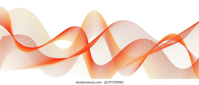 Abstractas moderno dinámico con estilo rojo y amarillo patrón decorativo onda Anuncio Vector de fondo
