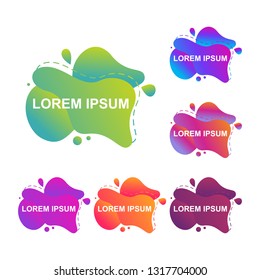 Abstract Modern Dynamical Gradient Colored Liquid Fluid Shape Banner