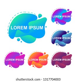 Abstract Modern Dynamical Gradient Colored Liquid Fluid Shape Banner