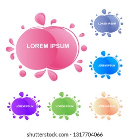 Abstract Modern Dynamical Gradient Colored Liquid Fluid Shape Banner