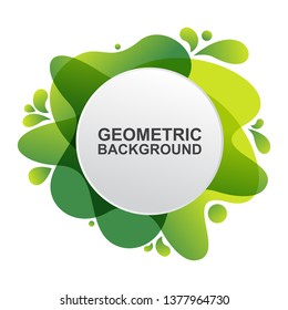 Abstract Modern Dynamical Gradient Colored Liquid Fluid Shape Banner Frame