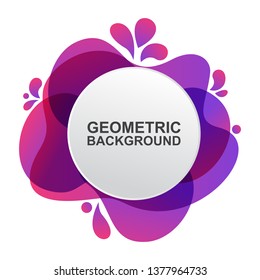 Abstract Modern Dynamical Gradient Colored Liquid Fluid Shape Banner Frame