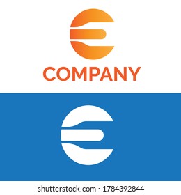 abstract and modern e logo design Premium Vector .eps