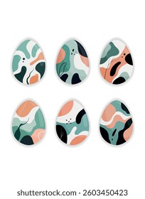 Abstract Modern Easter Eggs Minimalist Design