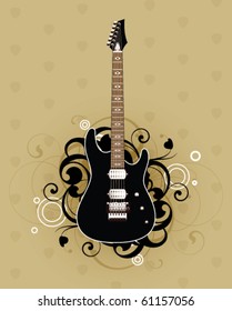 Abstract with modern electric on a brown background