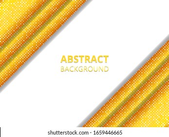 Abstract modern elegant background with elements of glowing dots. Geometric shapes textured by sparkling gold dots. Elegant graphic design.