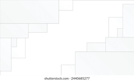 Abstract modern elegant white and gray gradient square shape with thin lines. eps 10
