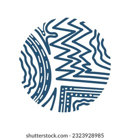 Abstract Modern Ethnik Circle Pattern Variant 4 ,good for graphic design resouces, Logo, Books Cover, Background Template, Icon, Decoration, Prints, and more.