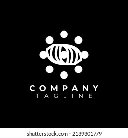 logotipo técnico de marca ocular moderno abstracto simple plano 