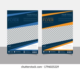 Resumen de la moderna y atractiva plantilla de diseño de folletos, diseño de volante de folletos empresariales a4 plantilla. Ilustración del vector