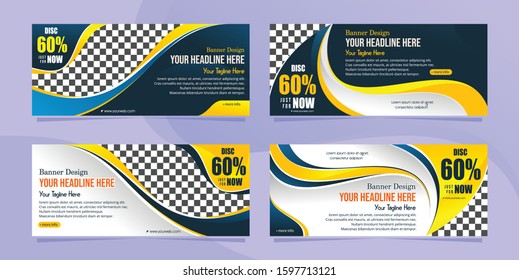 abstract modern flash web banner promotion holiday weekend big sale offer discount design template background