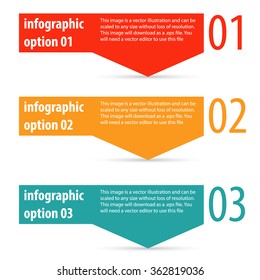 Abstract modern flat infographics options banner steps. The vector illustration for ui, web games, tablets, wallpapers, and patterns.