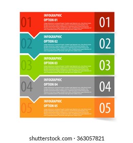 Abstract modern flat infographics options banner steps. The vector illustration for ui, web games, tablets, wallpapers, and patterns.