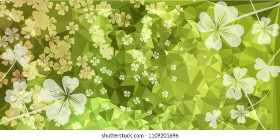 Abstract modern floral background for horizontal banner, texture, flyer, layout, postcard. Vector clip art