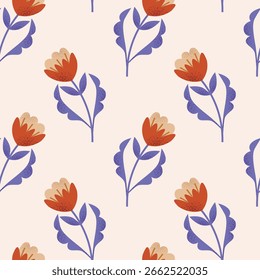 Abstractas patrón sin costuras de Vector texturizado de flores modernas. Patrón floral moderno. Patrón floral simple