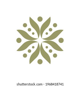 diseño abstracto del logotipo de flor moderna