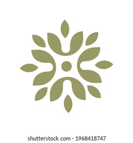 abstract modern flower logo design