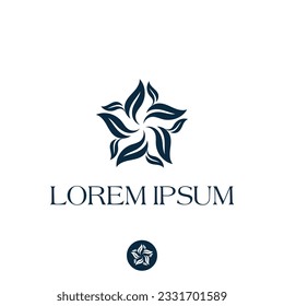 Abstract Modern Flower logo design template