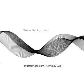Abstract modern flowing black and white wave design background