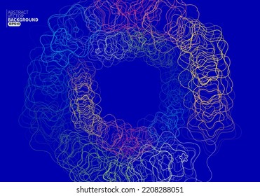 Abstract modern flowing line digital technology, smooth particle wave, big data techno design concept background wallpaper, vector eps 