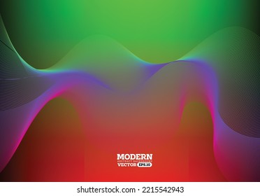 Abstract modern flowing line digital technology, particle wave,  big data technology. design concept for background and wallpaper, banner backdrop, flyers, report, brochure, website landing. vector 