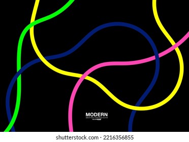 Abstract modern flowing line digital technology, particle wave, big data technology. design concept for background and wallpaper, banner backdrop, flyers, report, brochure, website landing. vector
