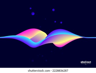 Abstract modern flowing line digital technology, particle wave, big data technology. design concept for background and wallpaper, banner backdrop, flyers, report, brochure, website landing. vector
