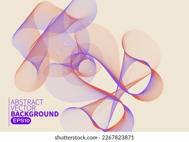 Resumen Tecnología digital de línea de flujo moderna, onda de partículas lisas, fondo de fondo de concepto de diseño tecnológico de grandes datos, eps vectoriales 