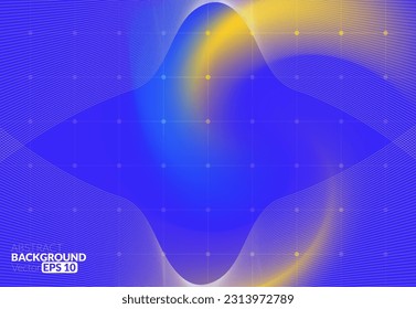 Abstract modern flowing line digital technology, smooth particle wave, big data techno design concept background wallpaper, vector eps