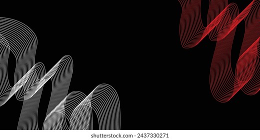 Abstract Modern flowing line digital technology, smooth particle wave, big data techno design concept background wallpaper, vector eps
