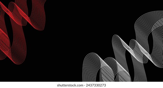 Abstract Modern flowing line digital technology, smooth particle wave, big data techno design concept background wallpaper, vector eps