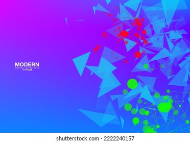 Resumen de la tecnología digital multicolor de la línea de flujo moderna, onda de partículas, tecnología de grandes datos. concepto de diseño para fondo y fondo de pantalla, fondo de banner, volantes, folleto, aterrizaje de sitio web. vector
