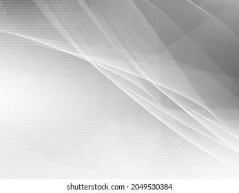 Abstrakter, moderner, fließender, glänzender grauer Hintergrund