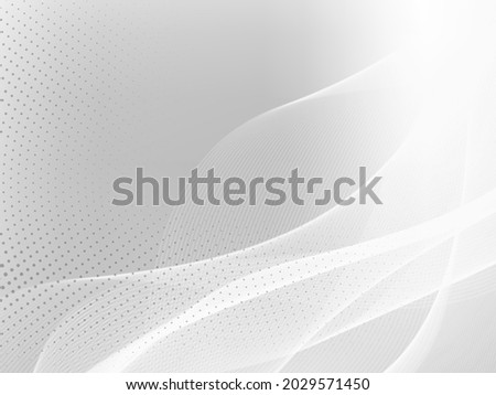 Abstract modern flowing shining grey wave pattern background vector