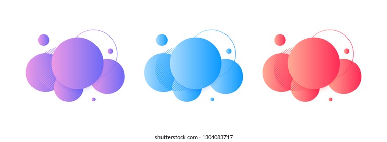 Abstract modern fluid gradient, graphic elements liquid shape. Vector banners with flowing liquid shapes. Vector illustration