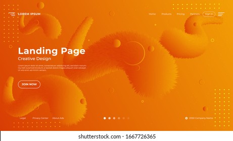 Resumen del fondo de la página de inicio del degradado de color anaranjado moderno. Degradado futurista. Patrón mínimo.Carteles de diseño futurista.