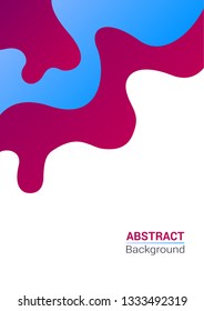 Abstract modern fluid wave background template with gradient blue, red. geometric liquid shapes composition. Can use for poster, flyer, brochure, social media stories, web banner.