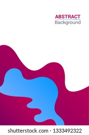 Abstract modern fluid wave background template with gradient blue, red. geometric liquid shapes composition. Can use for poster, flyer, brochure, social media stories, web banner.