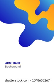 Abstract modern fluid wave background template with gradient orange, blue. geometric liquid shapes composition. Can use for poster, flyer, brochure, social media stories, web banner. 