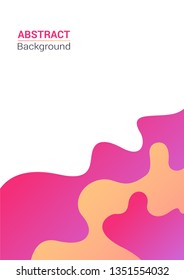 Abstract modern fluid wave background template with gradient orange, purple. geometric liquid shapes composition. Can use for poster, flyer, brochure, social media stories, web banner. 