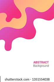 Abstract modern fluid wave background template with gradient orange, purple. geometric liquid shapes composition. Can use for poster, flyer, brochure, social media stories, web banner. 