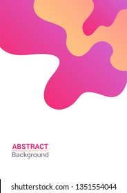 Abstract modern fluid wave background template with gradient orange, purple. geometric liquid shapes composition. Can use for poster, flyer, brochure, social media stories, web banner. 