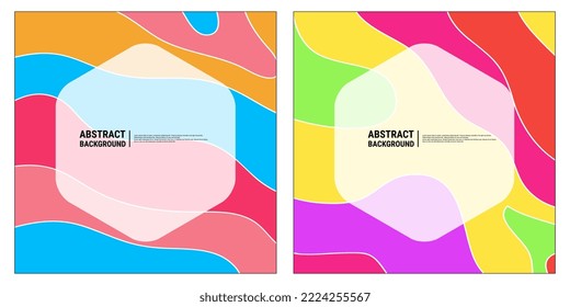 Abstract modern fluid wave background template. geometric liquid form composition. Can be used for posters, flyers, brochures, social media stories, web banners. Eps10 Vector