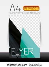 Resumen de la plantilla moderna de diseño del folleto del volante con texto de ejemplo o portada del folleto A4 de la empresa