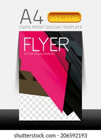 Abstract modern flyer brochure design template with sample text or business A4 booklet cover
