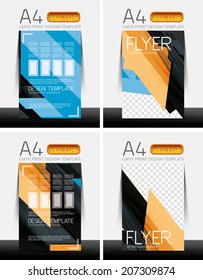 Resumen folleto moderno diseño plantillas colección de plantillas de diseño de volantes con texto de ejemplo o portada de folletos A4 para empresas