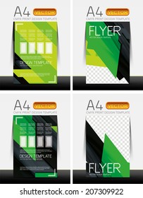 Resumen folleto moderno diseño plantillas colección de plantillas de diseño de volantes con texto de ejemplo o portada de folletos A4 para empresas